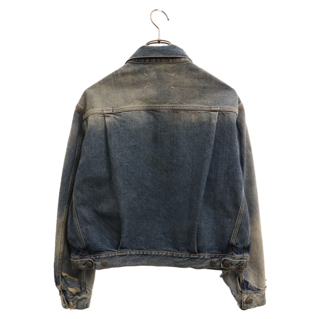 Maison Martin Margiela(マルタンマルジェラ)のMartin Margiela マルタンマルジェラ 23AW DECORTIQUE DENIM JACKET S67AM0058 ダメージ&ウォッシュ加工 デニムジャケット インディゴ メンズのジャケット/アウター(Gジャン/デニムジャケット)の商品写真