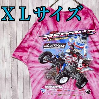 古着【入手困難】　レーシングTシャツ　センターロゴ　輸入品　両面プリント　半袖(Tシャツ/カットソー(半袖/袖なし))