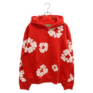 DENIM TEARS デニムティアーズ 23AW COTTON WREATH HOODIE デニムティアーズ フラワー プリント プル オーバー パーカー レッド(パーカー)