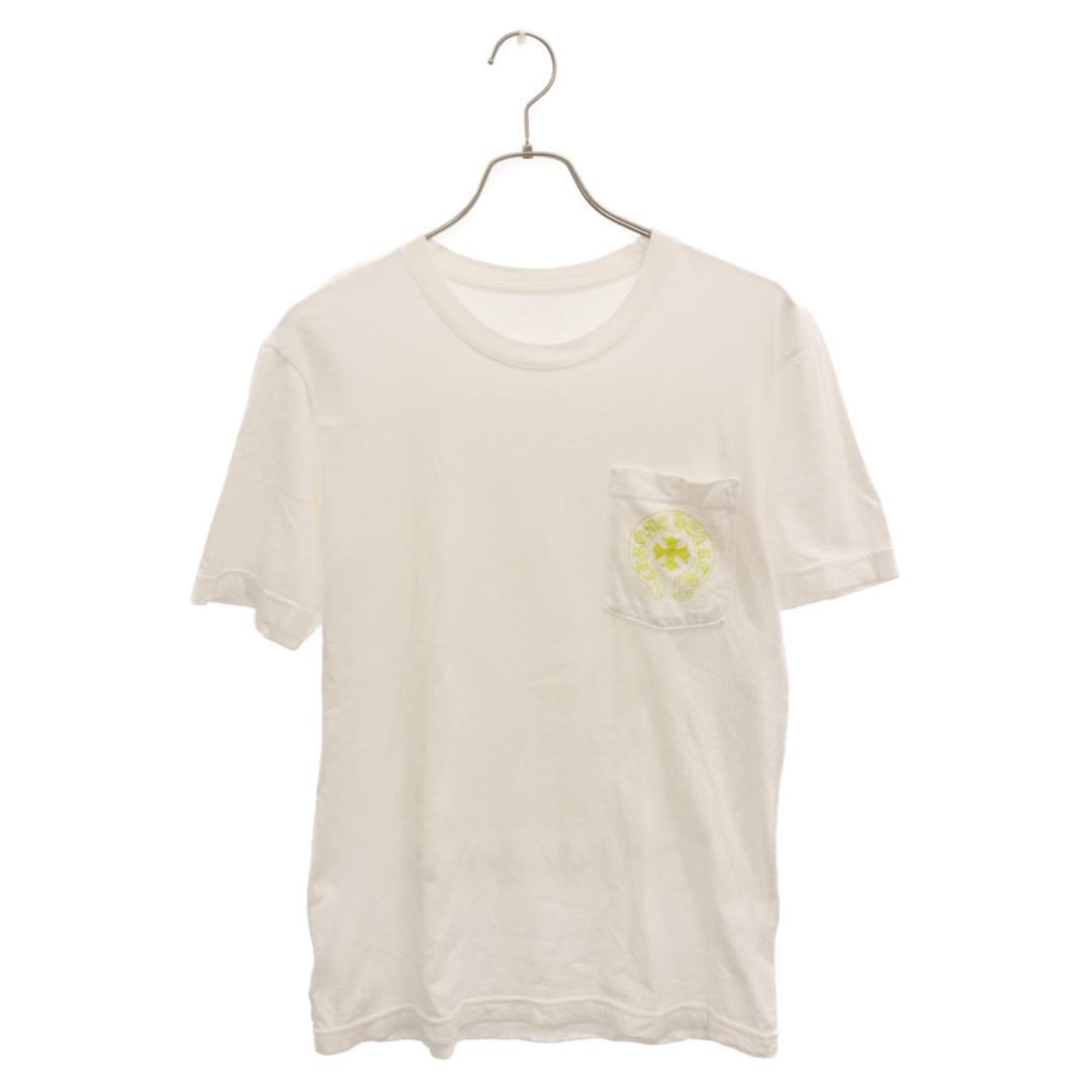 Chrome Hearts(クロムハーツ)のCHROME HEARTS クロムハーツ MADE IN HOLLYWOOD T-SHIRT スクロールラベルプリント 半袖Tシャツカットソー ホワイト/イエロー メンズのトップス(Tシャツ/カットソー(半袖/袖なし))の商品写真