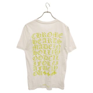 クロムハーツ(Chrome Hearts)のCHROME HEARTS クロムハーツ MADE IN HOLLYWOOD T-SHIRT スクロールラベルプリント 半袖Tシャツカットソー ホワイト/イエロー(Tシャツ/カットソー(半袖/袖なし))