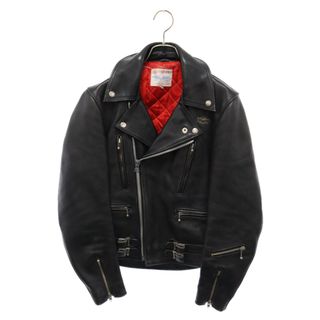 ルイスレザー(Lewis Leathers)のLewis Leathers ルイスレザー 70S VINTAGE ヴィンテージ Lightning Double Riders Jacket 青羽根タグ ライトニング ダブルライダース レザージャケット ブラック(ライダースジャケット)