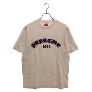 シュプリーム(Supreme)のSUPREME シュプリーム 22SS Old English Glow S/S Top Tee オールド イングリッシュペイント ロゴ刺繍 半袖Tシャツ カットソー ホワイト(Tシャツ/カットソー(半袖/袖なし))