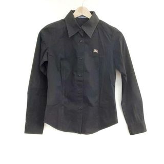 Burberry Blue Label(バーバリーブルーレーベル) 長袖シャツブラウス サイズ38 M レディース 黒 胸にロゴ