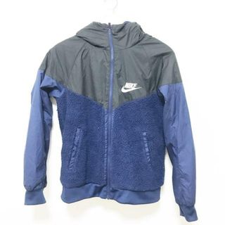 ナイキ(NIKE)のNIKE(ナイキ) ブルゾン サイズL レディース ブルー×黒 ボアフリース/冬物(ブルゾン)