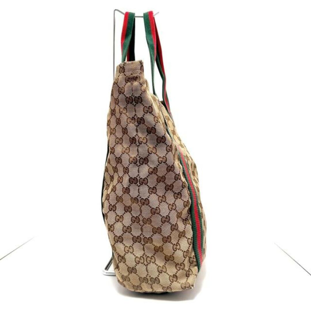 Gucci(グッチ)のGUCCI(グッチ) トートバッグ GG柄 189669 ベージュ×ダークブラウン×マルチ ジャガード レディースのバッグ(トートバッグ)の商品写真