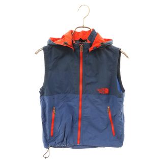 ザノースフェイス(THE NORTH FACE)のTHE NORTH FACE ザノースフェイス COMPACT VEST Kids コンパクト フード付き ジップアップベスト キッズ ブルー NPJ21251(ベスト)