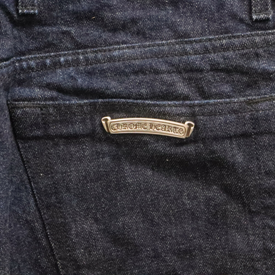 Chrome Hearts(クロムハーツ)のCHROME HEARTS クロムハーツ DENIM CROSS PATCH クロスパッチ アフターカスタム デニムパンツ インディゴ/ホワイト メンズのパンツ(デニム/ジーンズ)の商品写真