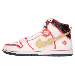 ナイキ(NIKE)のNIKE SB ナイキエスビー ×Gundam Unicorn DUNK HIGH PRO ガンダム ユニコーン ダンクハイカットスニーカー ホワイト/レッド US8/26cm DH7717-100(スニーカー)