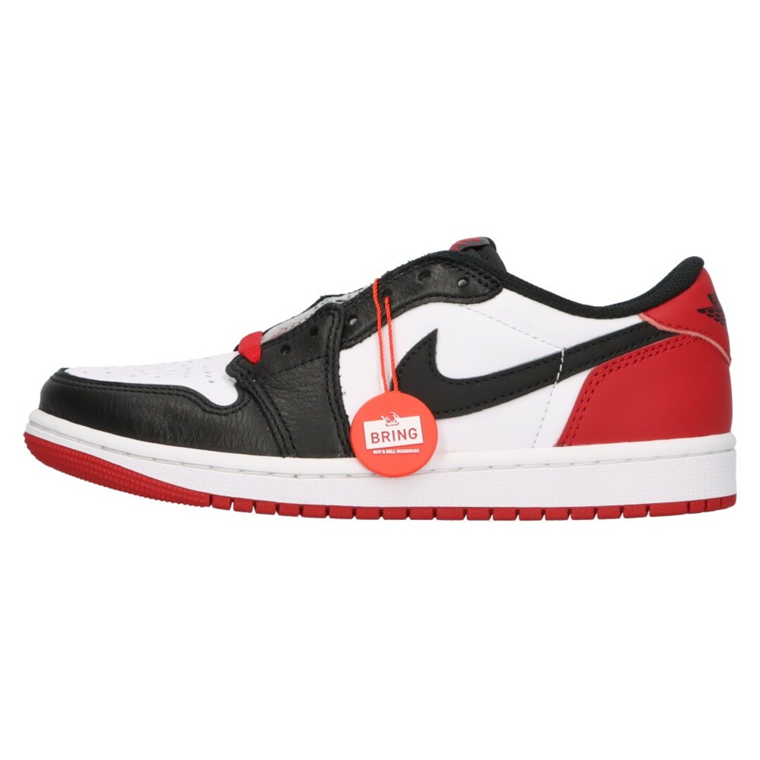 NIKE(ナイキ)のNIKE ナイキ AIR JORDAN 1 RETRO LOW OG BLACK TOE エアジョーダン1 ロー ブラックトゥ ローカットスニーカー ホワイト/ブラック/レッド US5/23.5cm CZ0790-106 レディースの靴/シューズ(スニーカー)の商品写真