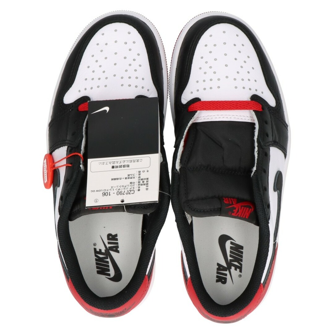 NIKE(ナイキ)のNIKE ナイキ AIR JORDAN 1 RETRO LOW OG BLACK TOE エアジョーダン1 ロー ブラックトゥ ローカットスニーカー ホワイト/ブラック/レッド US5/23.5cm CZ0790-106 レディースの靴/シューズ(スニーカー)の商品写真