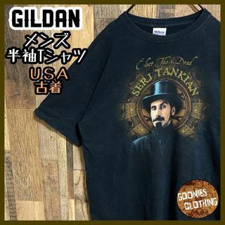 ギルタン(GILDAN)のギルダン サージ・タンキアン シンガーソングライター Tシャツ USA古着 黒(Tシャツ/カットソー(半袖/袖なし))