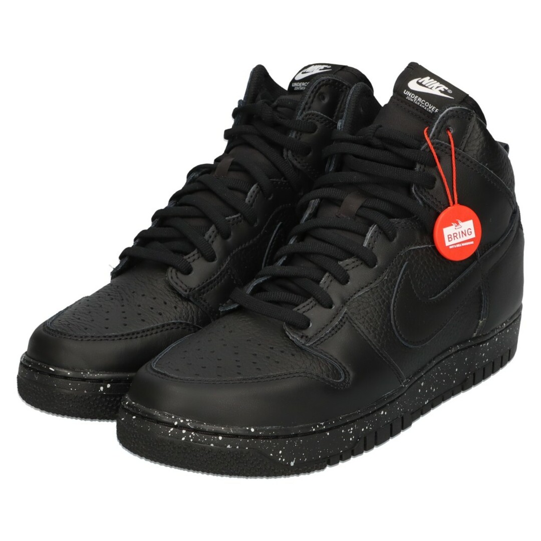 NIKE(ナイキ)のNIKE ナイキ ×UNDERCOVER DUNK HI 1985 CHAOS BLACK DQ4121-001 アンダーカバー ダンクハイ カオスブラック ハイカットスニーカー ブラック US9.5/27.5cm メンズの靴/シューズ(スニーカー)の商品写真