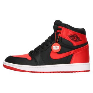 ナイキ(NIKE)のNIKE ナイキ WMNS AIR JORDAN 1 RETRO HIGH OG Satin Bred FD4810-061 エアジョーダン1 レトロ ハイ サテンブレッド US10.5/27.5cm ブラック/レッド(スニーカー)