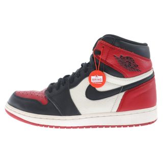 ナイキ(NIKE)のNIKE ナイキ Air Jordan 1 Retro High OG Bred Toe 555088-610 エアジョーダン 1 レトロ ハイ OG ブレッド トゥ ハイカットスニーカー US9.5/27.5cm(スニーカー)