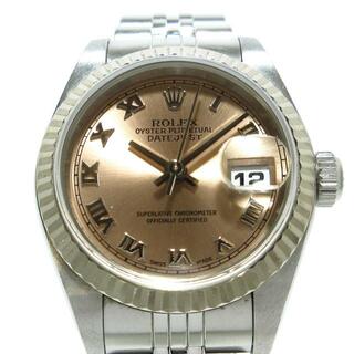 ロレックス(ROLEX)のROLEX(ロレックス) 腕時計 デイトジャスト 79174 レディース SS×K18WG/ジュビリーブレス/19コマ+余りコマ2/ローマンインデックス ピンクブラウン(腕時計)