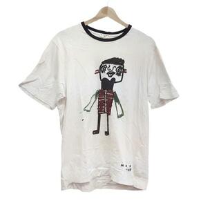 H&M×MARNI(エイチアンドエム×マルニ) 半袖Tシャツ サイズUS(L) ユニセックス 白×黒×マルチ(Tシャツ(半袖/袖なし))