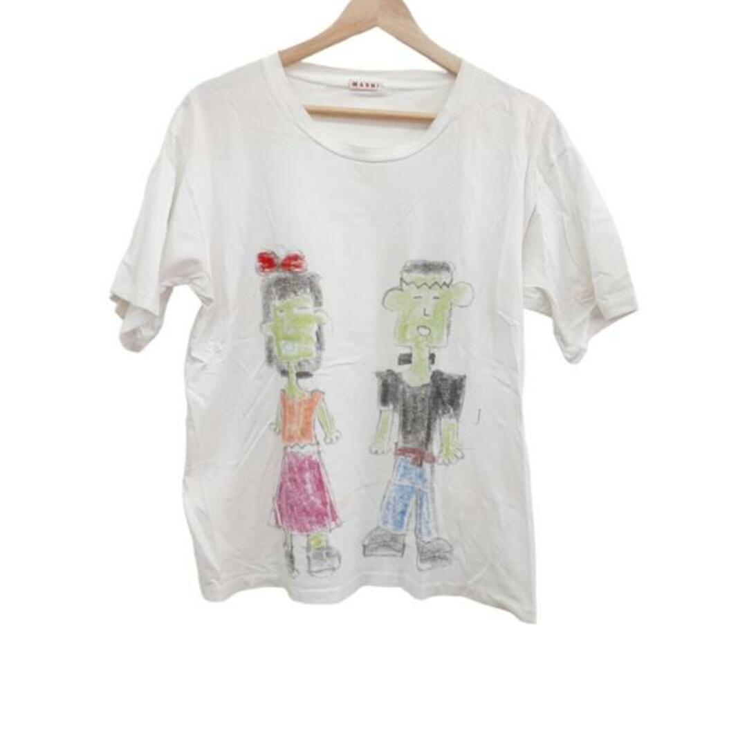 Marni(マルニ)のMARNI(マルニ) 半袖Tシャツ サイズL ユニセックス アイボリー×マルチ レディースのトップス(Tシャツ(半袖/袖なし))の商品写真