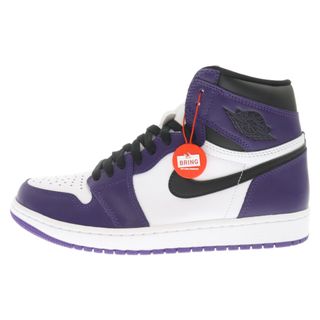 ナイキ(NIKE)のNIKE ナイキ AIR JORDAN 1 RETRO HIGH OG COURT PURPLE エアジョーダン1 レトロ ハイ コート パープル ハイカットスニーカー ホワイト/パープル US9.5/27.5cm 555088-500(スニーカー)