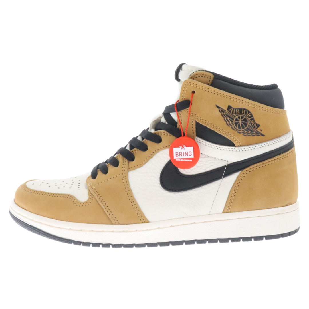 NIKE(ナイキ)のNIKE ナイキ AIR JORDAN 1 RETRO ROOKIE OF THE YEAR エアジョーダン1 ルーキーオブザイヤー ハイカットスニーカー ホワイト/キャメル US10/28cm 555088-700 メンズの靴/シューズ(スニーカー)の商品写真