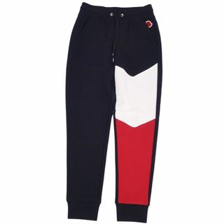 美品 モンクレール MONCLER パンツ ロングパンツ ジョガーパンツ イージーパンツ ボトムス メンズ XS ブラック/ホワイト/レッド