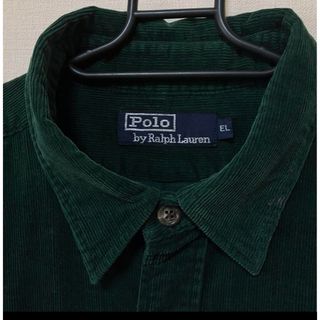 ポロラルフローレン(POLO RALPH LAUREN)のラルフローレン コーデュロイシャツ 緑　深緑　長袖　シャツ　ダークグリーン L (シャツ/ブラウス(長袖/七分))