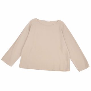 美品 ザ ロウ THE ROW シャツ ブラウス ロングスリーブ 長袖 シルク 無地 トップス レディース XS ベージュ(カットソー(半袖/袖なし))