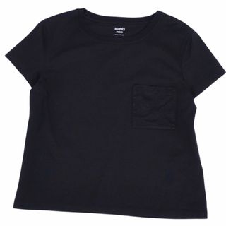 エルメス(Hermes)の極美品 エルメス HERMES Tシャツ カットソー 22SS 半袖 ショートスリーブ 刺繍 トップス レディース 38(M相当) ブラック(Tシャツ(半袖/袖なし))