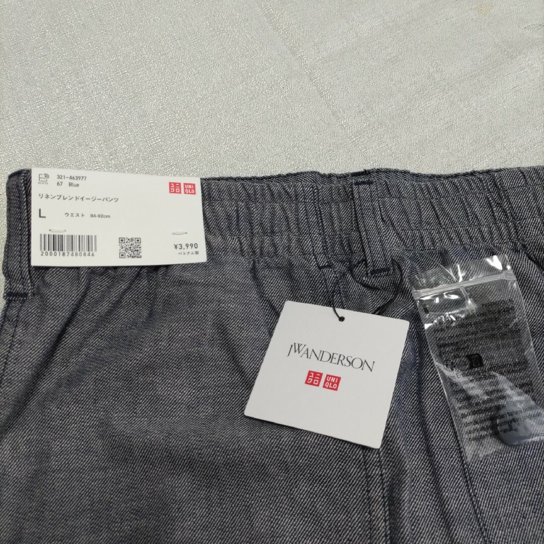 UNIQLO(ユニクロ)のユニクロ　jwanderson リネンブレンドイージーパンツ　Ｌ 67ブルー メンズのパンツ(その他)の商品写真