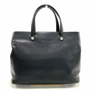 ロンシャン(LONGCHAMP)のLONGCHAMP(ロンシャン) ハンドバッグ レディース美品  - 黒 レザー(ハンドバッグ)