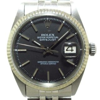 ロレックス(ROLEX)のROLEX(ロレックス) 腕時計 デイトジャスト 1601 メンズ SS×K18WG/21コマ/巻きブレス/バーインデックス 黒(その他)