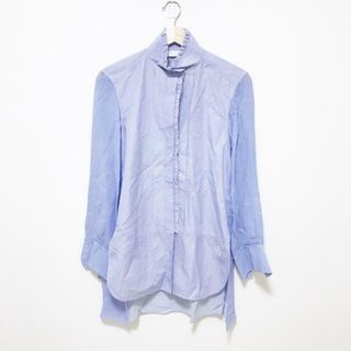 クロエ(Chloe)のChloe(クロエ) 長袖シャツブラウス サイズ34 S レディース - パープル×ブルー フリル(シャツ/ブラウス(長袖/七分))