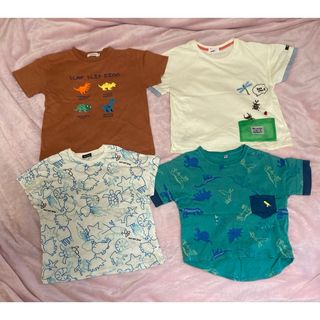 半袖Tシャツ 130サイズ 4着セット 恐竜 昆虫 海の生き物 夏物 男の子