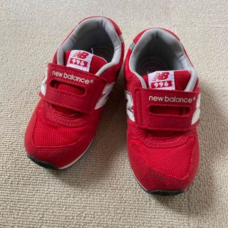 キュウキュウロク(996（New Balance）)のニューバランス　15.5センチ　スニーカー　赤(スニーカー)