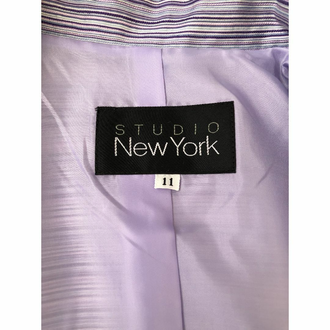 【STUDIO New York 】シルク混ジャケット 11号 レディースのジャケット/アウター(テーラードジャケット)の商品写真