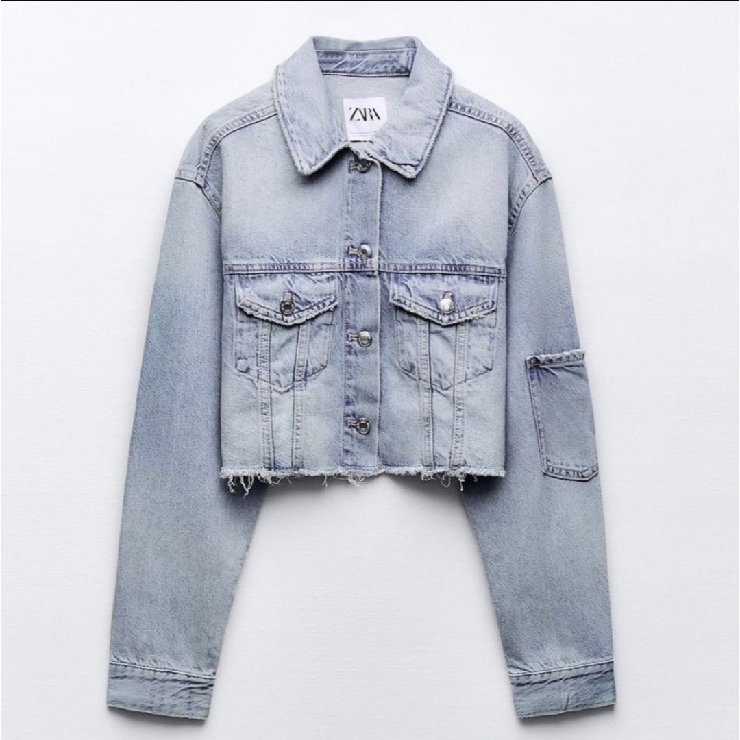 完売 新品タグ付 ZARA クロップドデニムジャケット 完売 新品タグ付 ZARA クロップドデニムジャケット