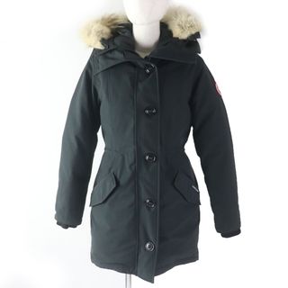 カナダグース(CANADA GOOSE)の良品☆CANADA GOOSE カナダグース 2580LA ROSSCLAIR PARKA ロスクレアパーカ ファー・フード付 ダウンコート ブラック S 国内正規品 レディース(ダウンコート)