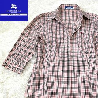 バーバリーブルーレーベル(BURBERRY BLUE LABEL)のBURBERRY バーバリー　ブルーレーベル　ピンク　チェック　38(シャツ/ブラウス(長袖/七分))