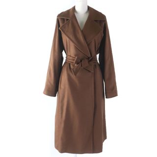 Max Mara - 極美品☆Max Mara マックスマーラ MANUELA マニュエラ キャメル100％ 白タグ ロング丈 ラップコート ブラウン 40 イタリア製 正規品 レディース