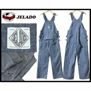 JELADO - ジェラード ブルーザー エプロン ピンチェック ダブルニー オーバーオール