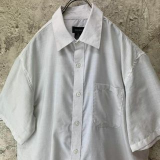 no1326古着　半袖シャツ　　リネン　ホワイトグレー　在原みゆ紀　菅田将暉(Tシャツ/カットソー(半袖/袖なし))