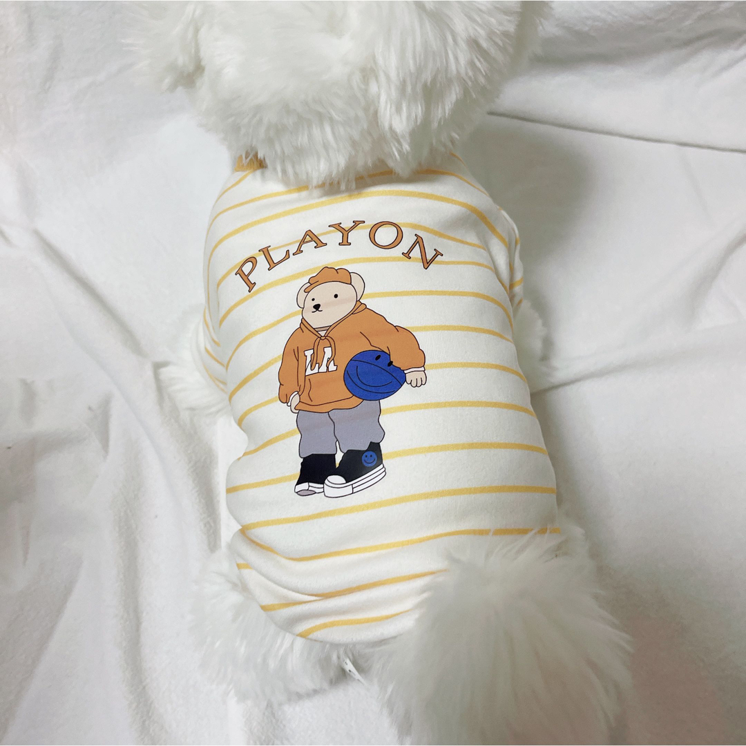 犬服猫服　ペット服　ペットウェア　ドッグウェア　play onイエローXSサイズ その他のペット用品(犬)の商品写真