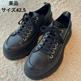 Alexander McQueen - 【美品】Alexander McQueen  スニーカー ブラック 42.5