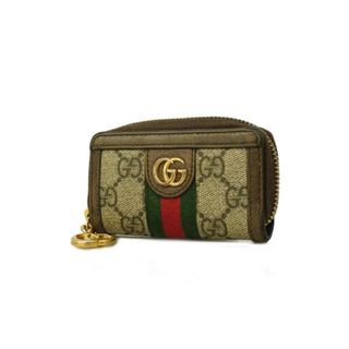 グッチ(Gucci)の【4hc3826】グッチ コインケース/オフィディア/523157/PVC/レザー/ブラウン/ベージュ/ゴールド金具 【中古】 メンズ/レディース/ユニセックス(コインケース)