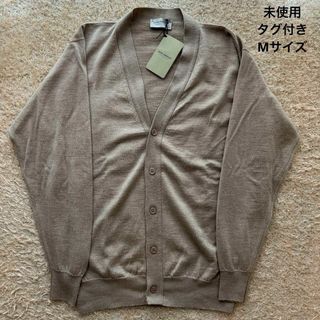 ジョンスメドレー(JOHN SMEDLEY)の【未使用】JOHN SMEDLEY ウール カーディガン ベージュ Mサイズ(カーディガン)