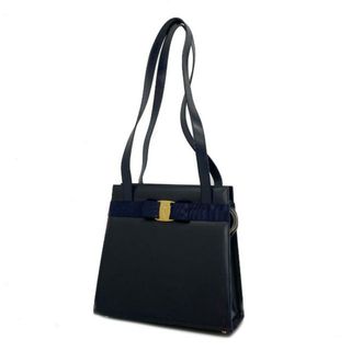 フェラガモ(Ferragamo)の★SALE 【4hc3884】サルヴァトーレフェラガモ ショルダーバッグ/ヴァラ/レザー/ブラック/ゴールド金具 【中古】 レディース(ショルダーバッグ)