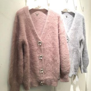 SNIDEL - スナイデルビジューボタンミドルカーディガンの通販 by