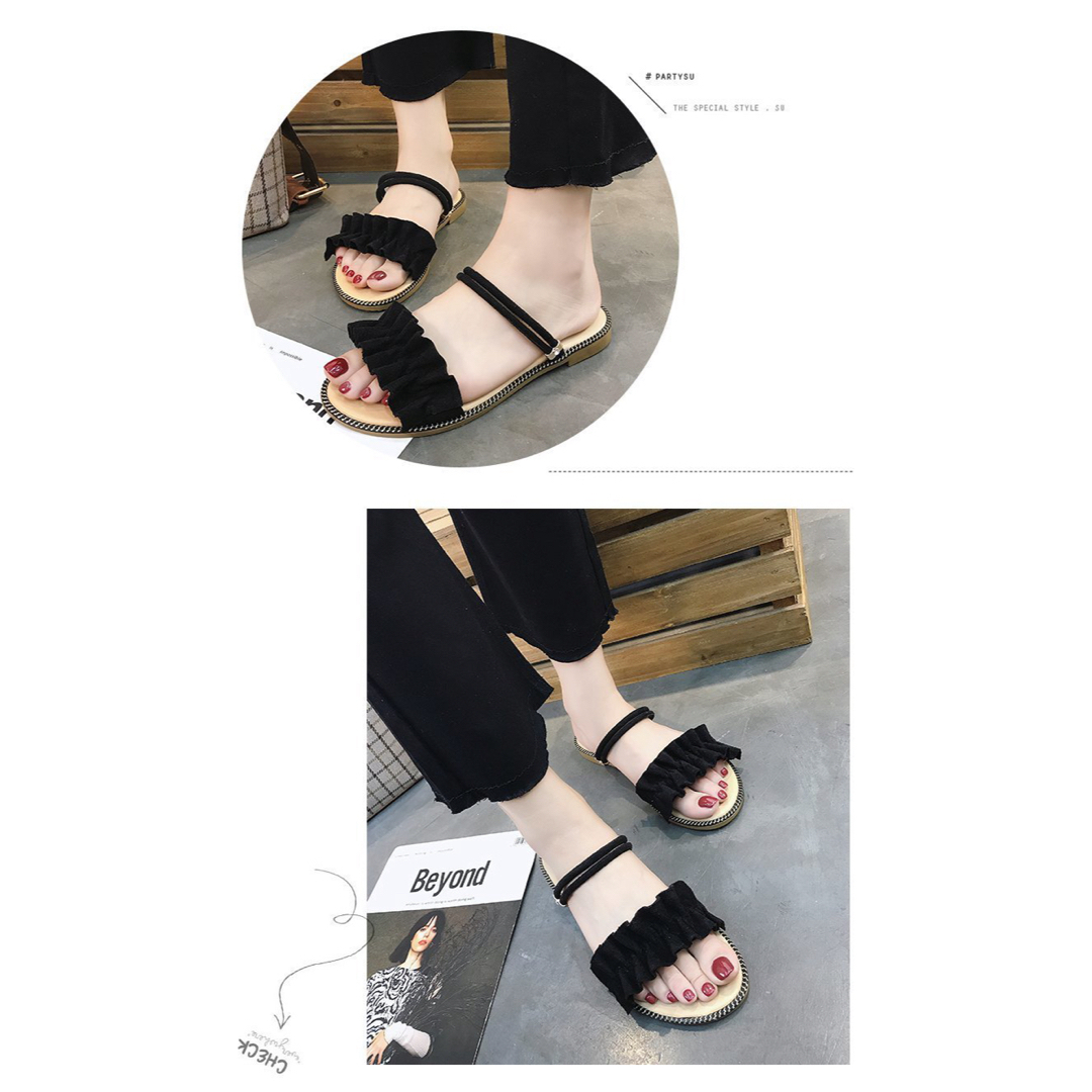 夏サンダル 華奢見え細ストラップサンダル 履きやすい　ブラック23cm レディースの靴/シューズ(サンダル)の商品写真