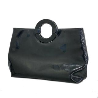 セリーヌ(celine)の【4hc3897】セリーヌ ハンドバッグ/エナメル/ブラック/シルバー金具 【中古】 レディース(ハンドバッグ)