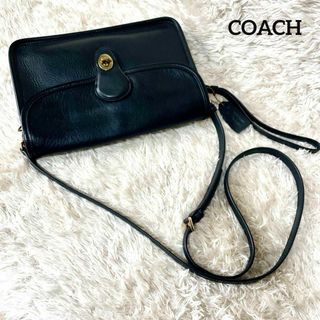 コーチ(COACH)の【オールドコーチ/極美品】ショルダーバッグ 【ゴールド/ターンロック/ブラック】(ショルダーバッグ)